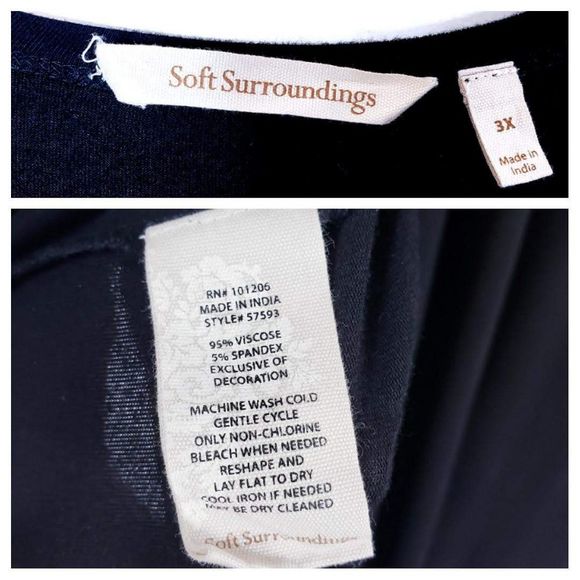 SOLD!!  SOFT SURROUNDINGS Floral Embroidery Maxi - Picture 8 of 8